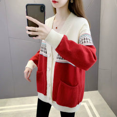 Coat Women's Early Autumn New Knitted Cardigan Long-Sleeved Sweater