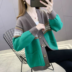 Coat Women's Early Autumn New Knitted Cardigan Long-Sleeved Sweater