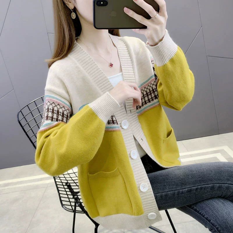 Coat Women's Early Autumn New Knitted Cardigan Long-Sleeved Sweater