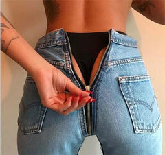 Sexy Jeans Women's High Waist Back Zipper Skinny All-match Fashion Streetwear Casual Denim Woman Pants Pencil Trousers Clothing