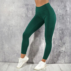 2023 Women Gym Leggings Sexy Fitness Push Up High Waist Pocket Workout Slim Leggins Fashion Casual Mujer Pencil Pants