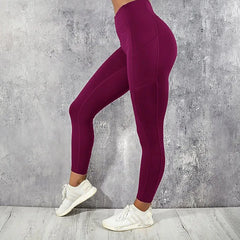 2023 Women Gym Leggings Sexy Fitness Push Up High Waist Pocket Workout Slim Leggins Fashion Casual Mujer Pencil Pants