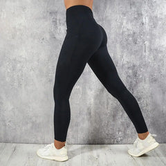 2023 Women Gym Leggings Sexy Fitness Push Up High Waist Pocket Workout Slim Leggins Fashion Casual Mujer Pencil Pants