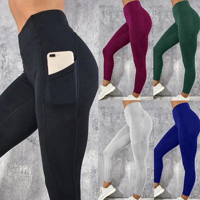 2023 Women Gym Leggings Sexy Fitness Push Up High Waist Pocket Workout Slim Leggins Fashion Casual Mujer Pencil Pants