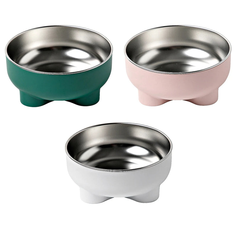 Stainless Steel Cat Dog Bowl Non Slip Puppy Base Cat Food Drinking Water Feeder Pet Bowl Cats Feeding Pet Supplies