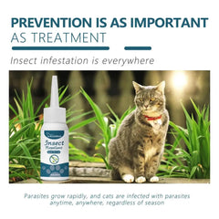 50ML Pet Repellent Spray Flea Tick Prevention Anti-Itch Harmless External Insect Treatment Easy Press Dispenser for Dogs Cats