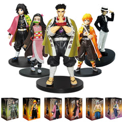 Anime Kamado Tanjirou Nezuko Demon Slayer Figure Action Figures PVC Model Toys Zenitsu Figurine Inosuke Kimetsu No Yaiba Figura