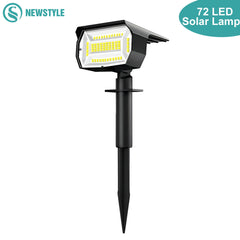 72/68 LED Solar Landscape Lights Outdoor IP65 Waterproof Solar Light with 3 Modes Solar Garden Spotlight for Yard Lawn Walkway